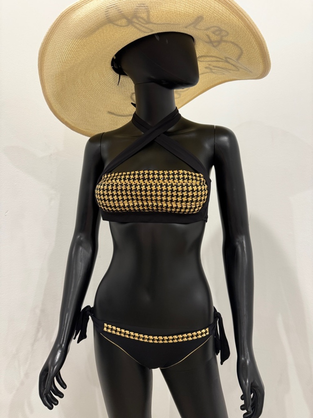 La Perla Black Gold Bikini | Italian Luxury | Resort / Yacht Glam | S/M Set NEW